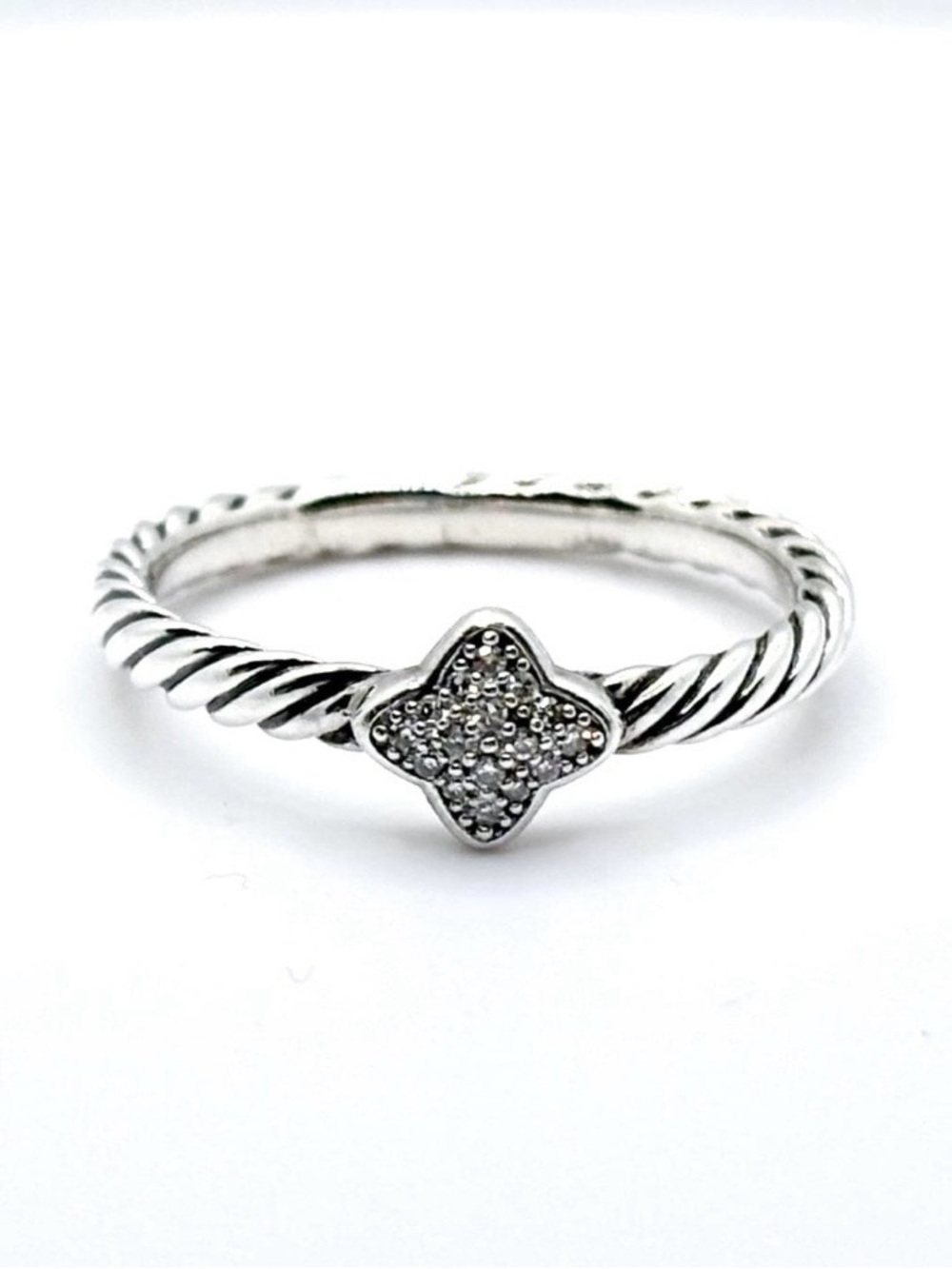 David Yurman Diamond Quatrefoil Ring